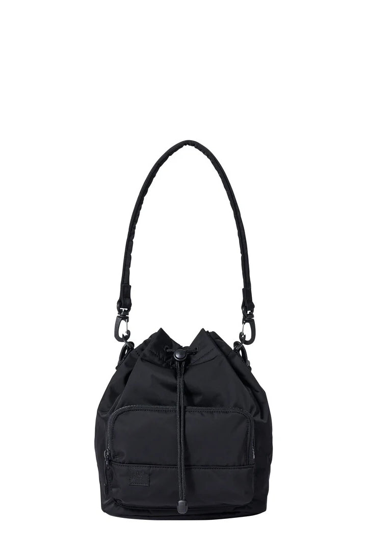 DRAWSTRING SHOULDER BAG / BLK
