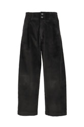 WIDE LEG PLEATED TROUSER / BLK