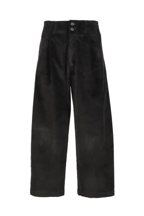 WIDE LEG PLEATED TROUSER / BLK