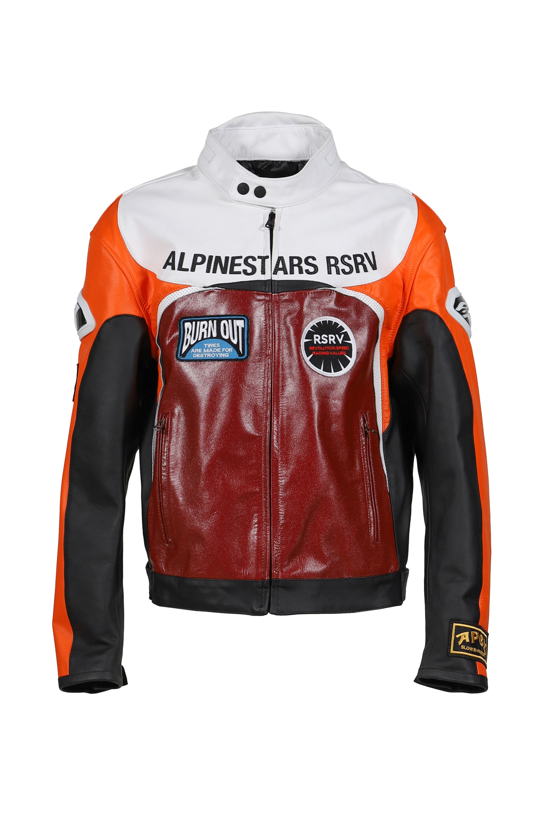RACE CRAFT LEATHER JACKET / ORG 