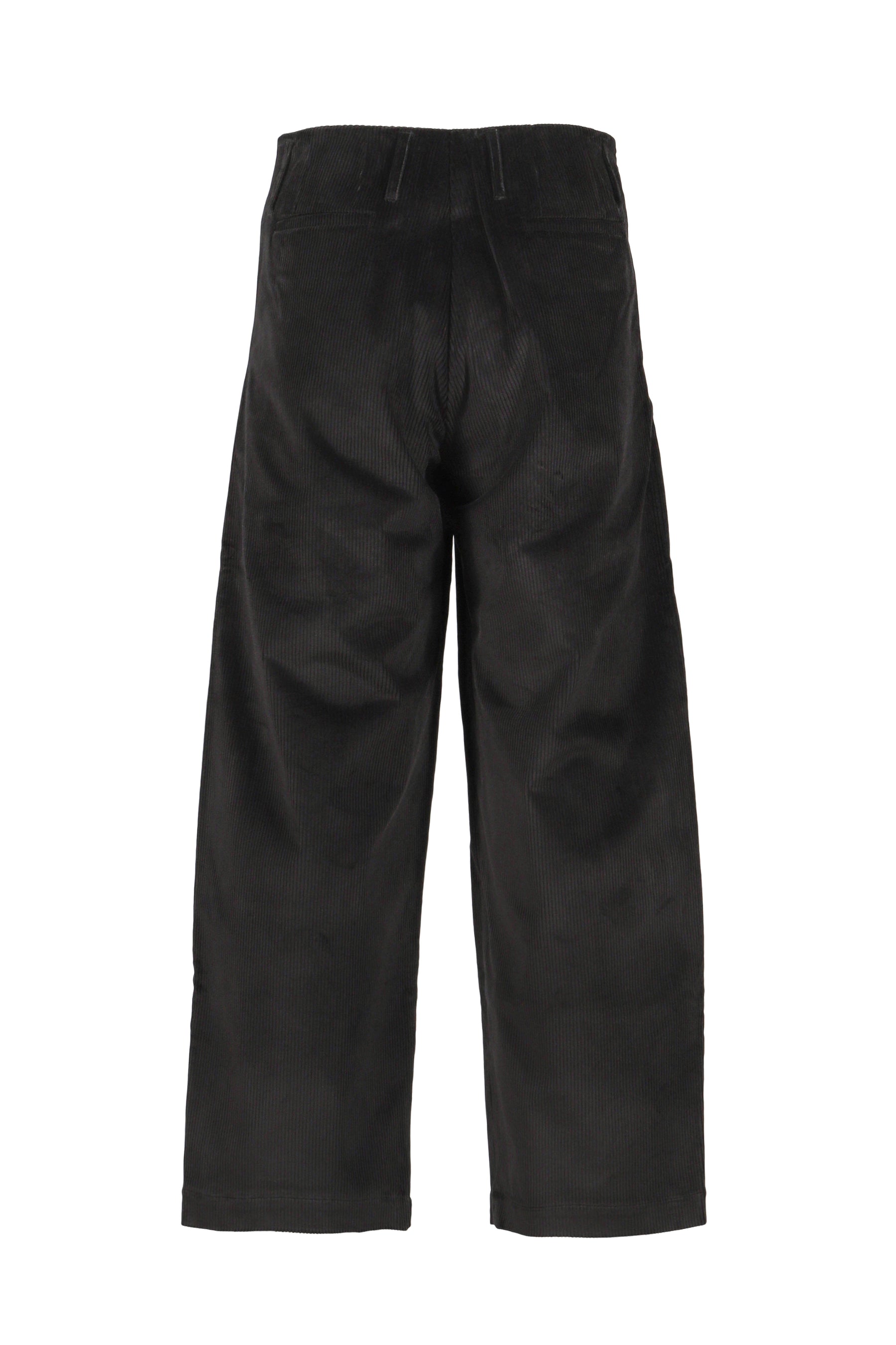 WIDE LEG PLEATED TROUSER / BLK