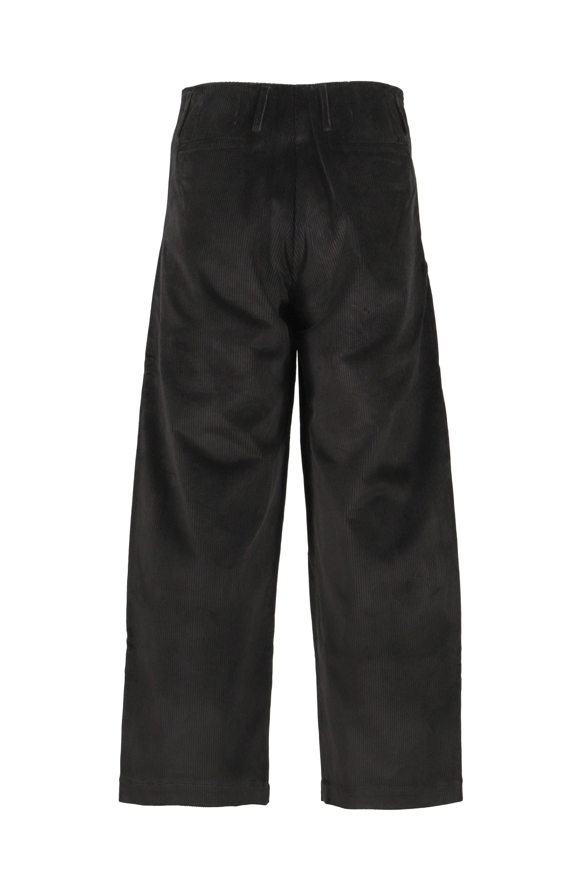 WIDE LEG PLEATED TROUSER / BLK