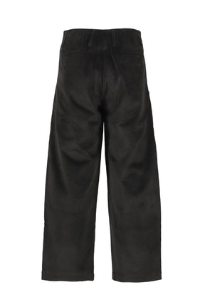 WIDE LEG PLEATED TROUSER / BLK