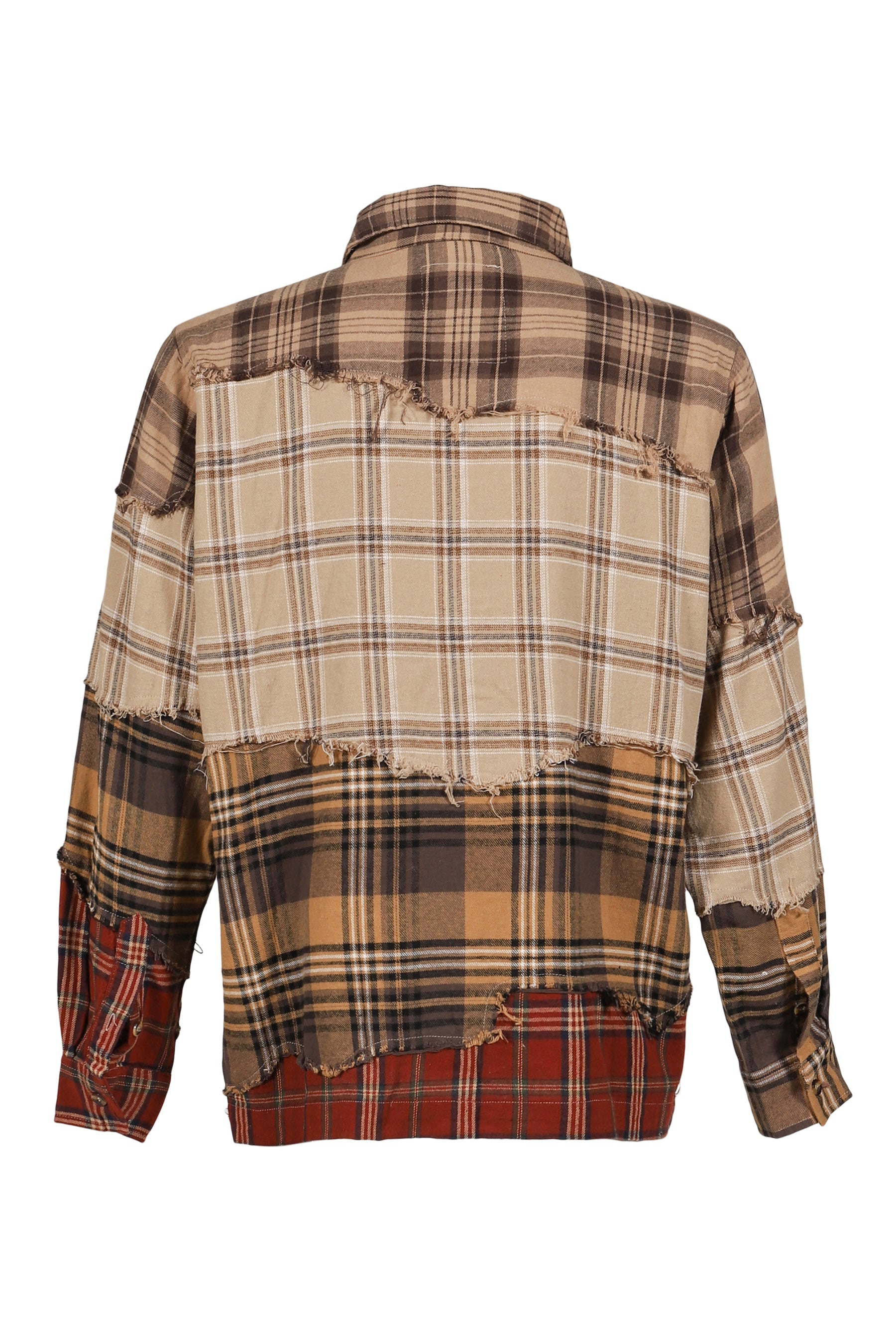 PATCHWORKED FLANNEL / RED MULTI