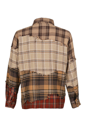PATCHWORKED FLANNEL / RED MULTI