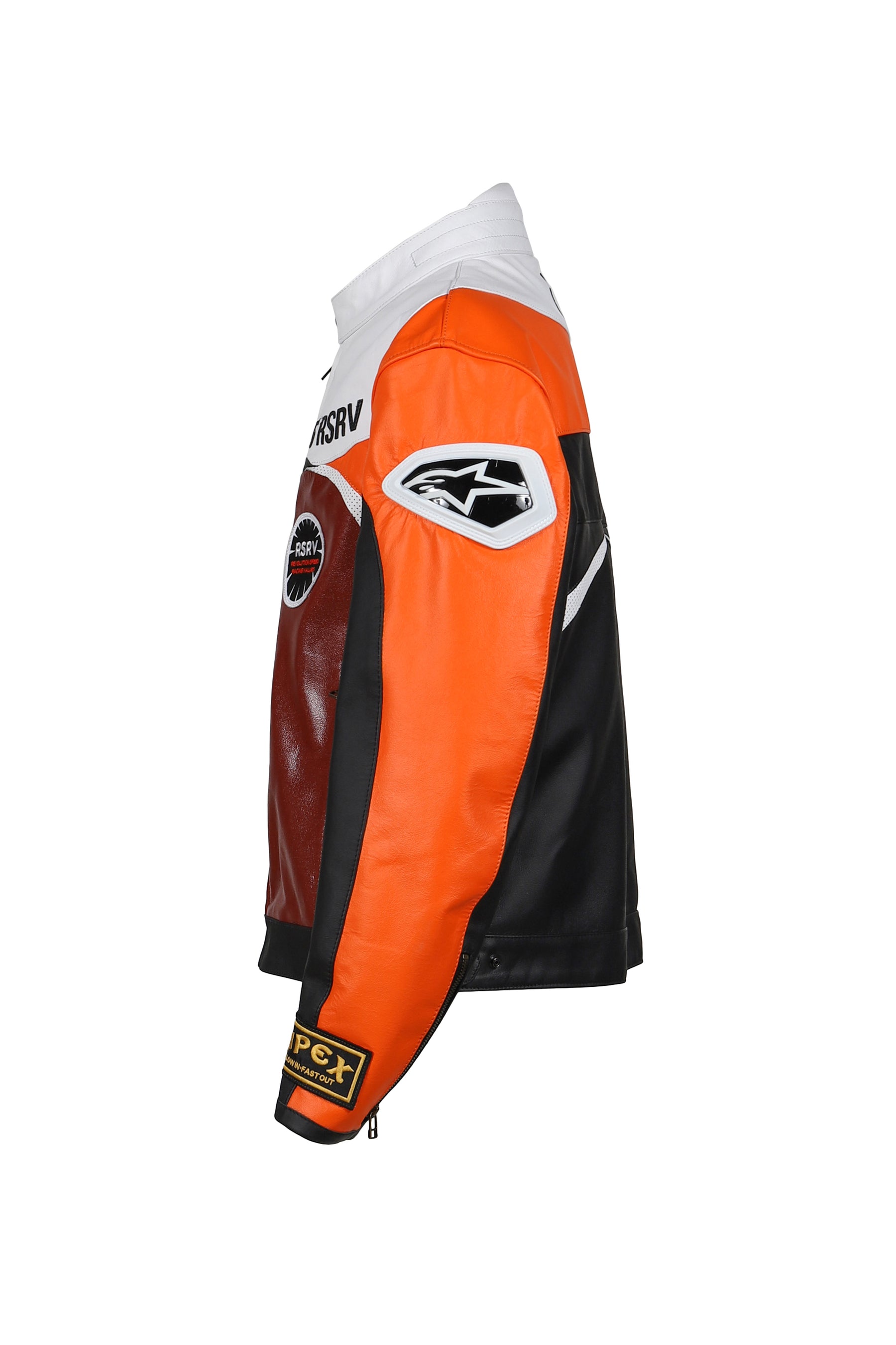 RACE CRAFT LEATHER JACKET / ORG 