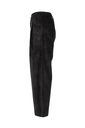 WIDE LEG PLEATED TROUSER / BLK