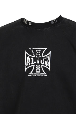 MOTO COUTURE SS T-SHIRT (EXCLUSIVE) / BLK