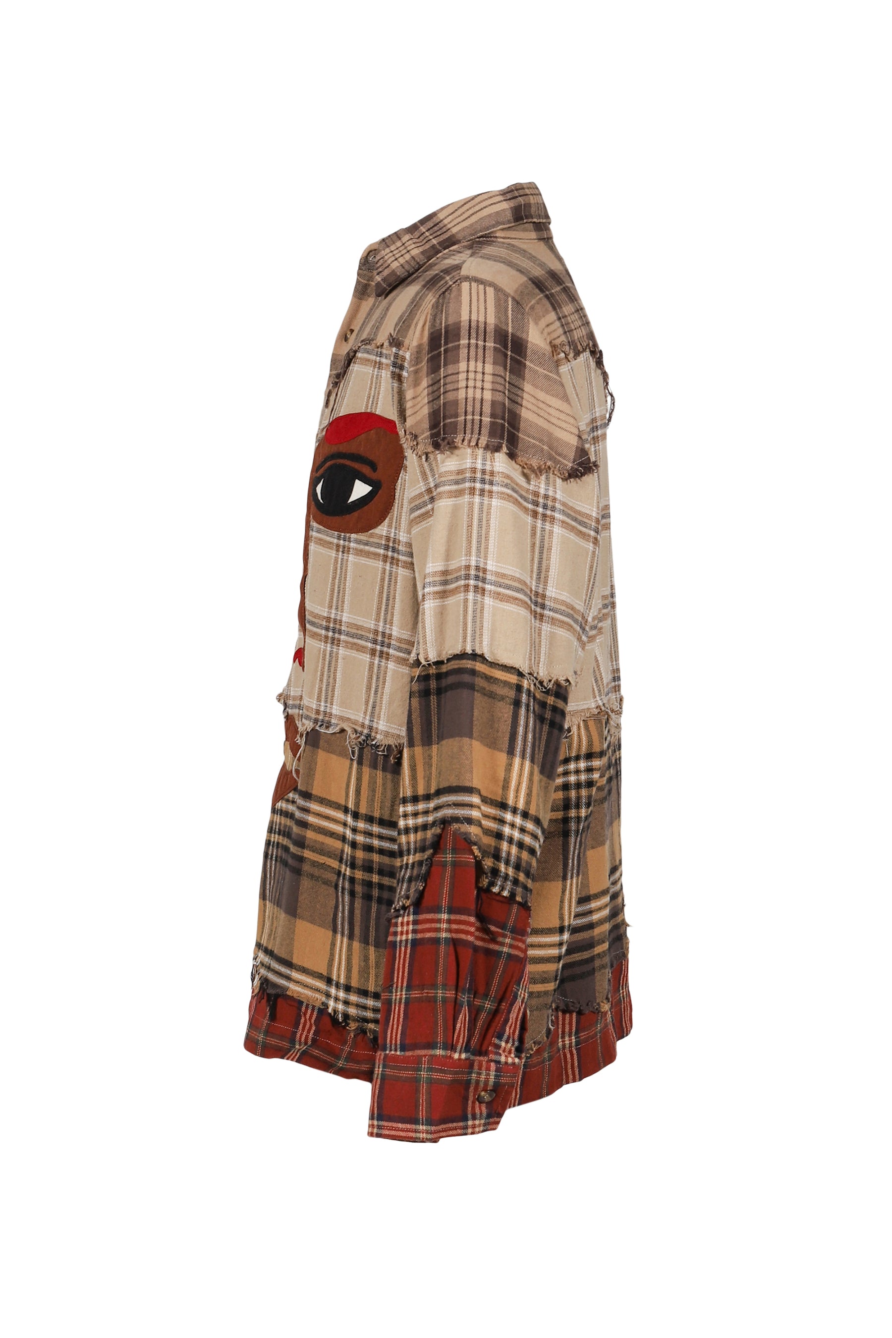 PATCHWORKED FLANNEL / RED MULTI