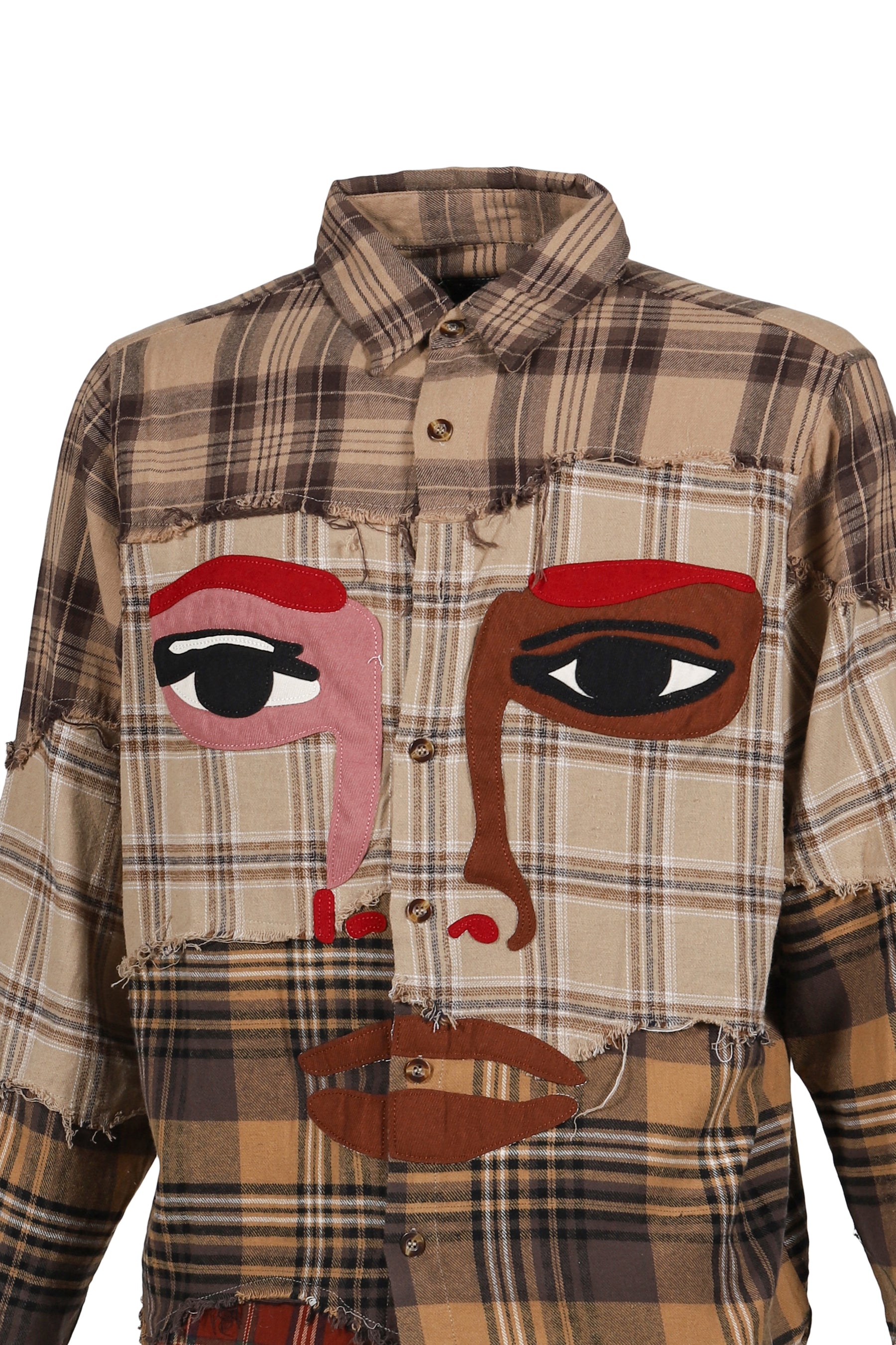 PATCHWORKED FLANNEL / RED MULTI