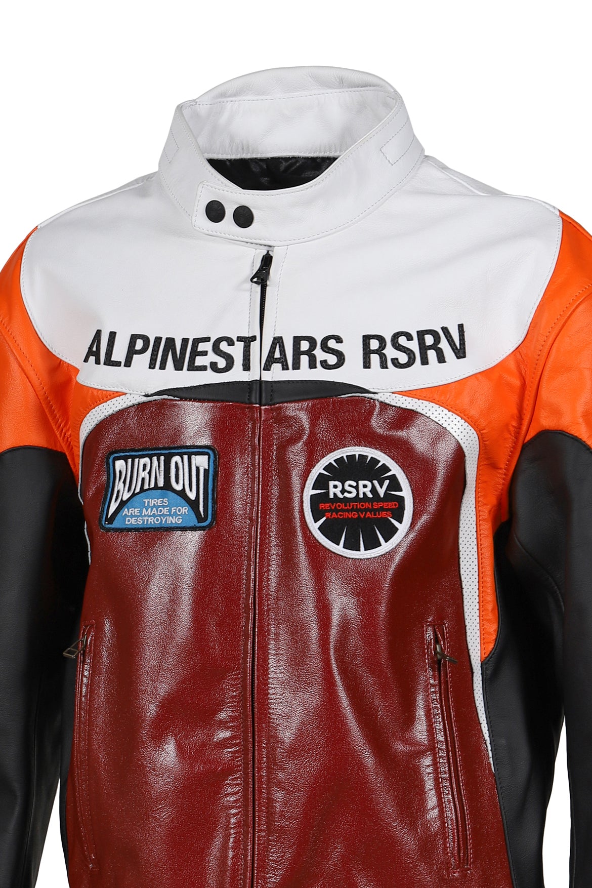 RACE CRAFT LEATHER JACKET / ORG 
