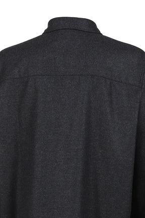 SERGE - WOOL LONG SLEEVED SHIRT / DARK GRY