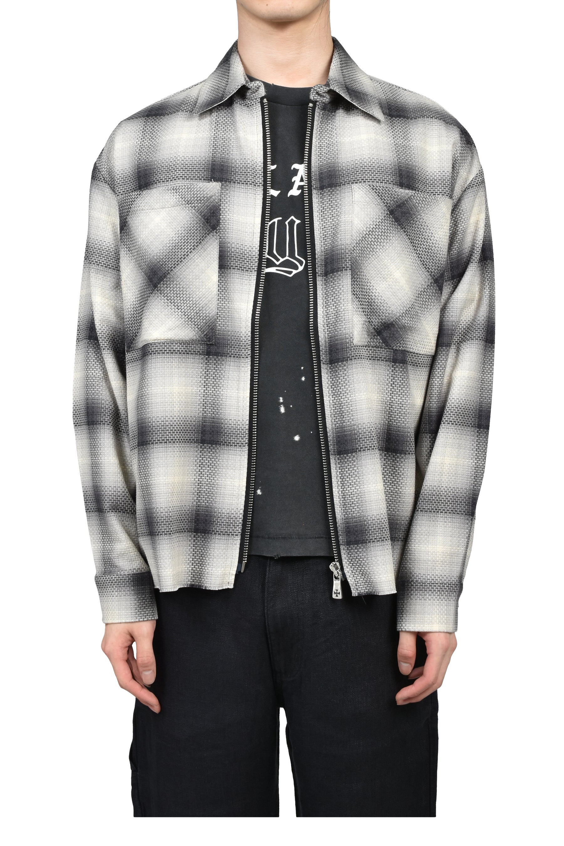 RAW SUMMER FLANNEL / BLK/ECRU