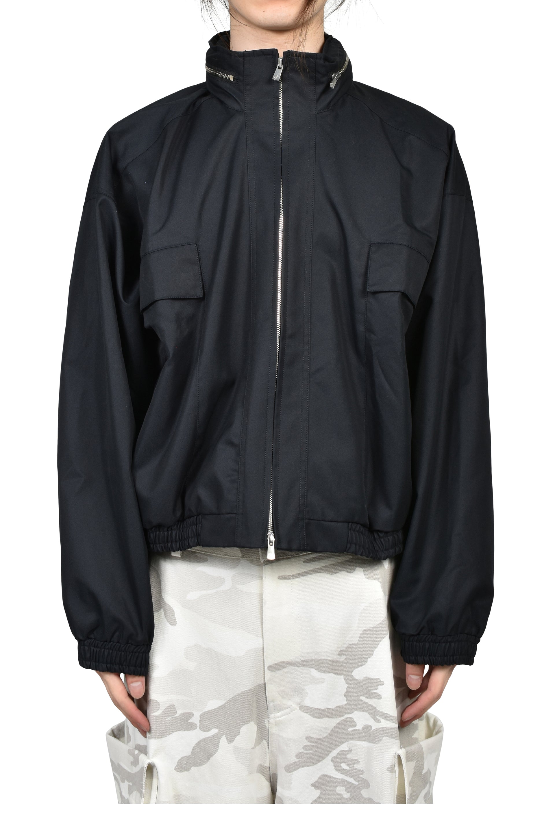 REIA HOODED WORK JACKET / CARBON BLK