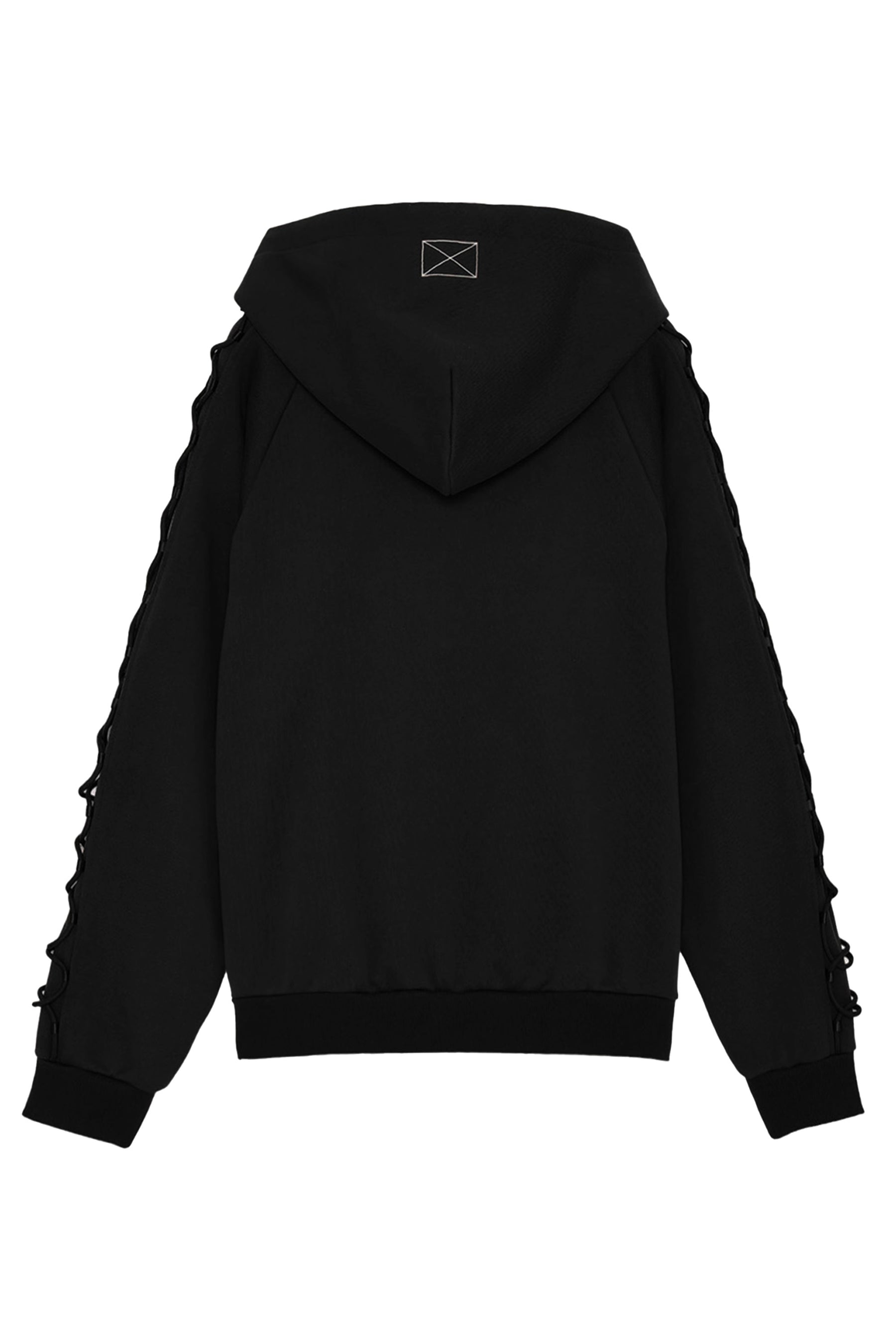 ZIP-UP DRESS SLEEVE HOODY / BLK