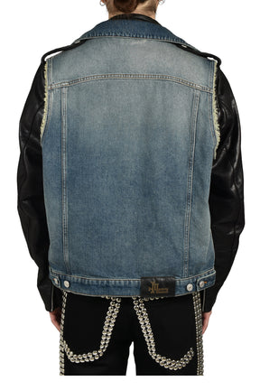 BIKERCLUB JACKET / BLACK MECHANIC BLUE