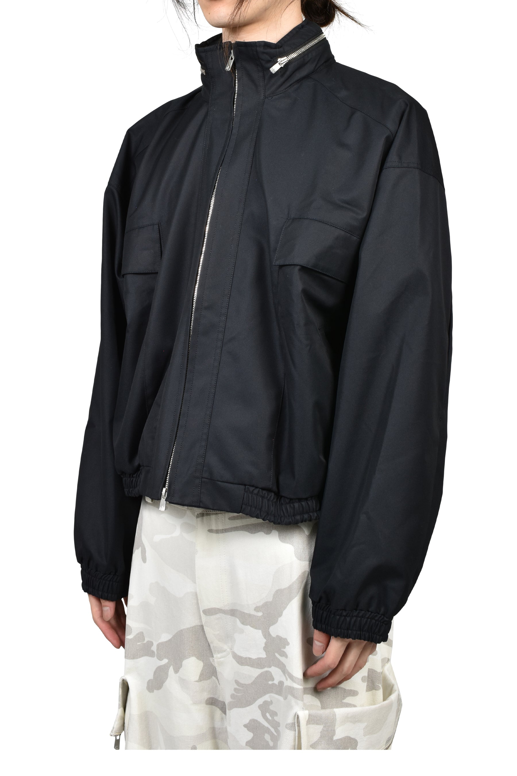 REIA HOODED WORK JACKET / CARBON BLK