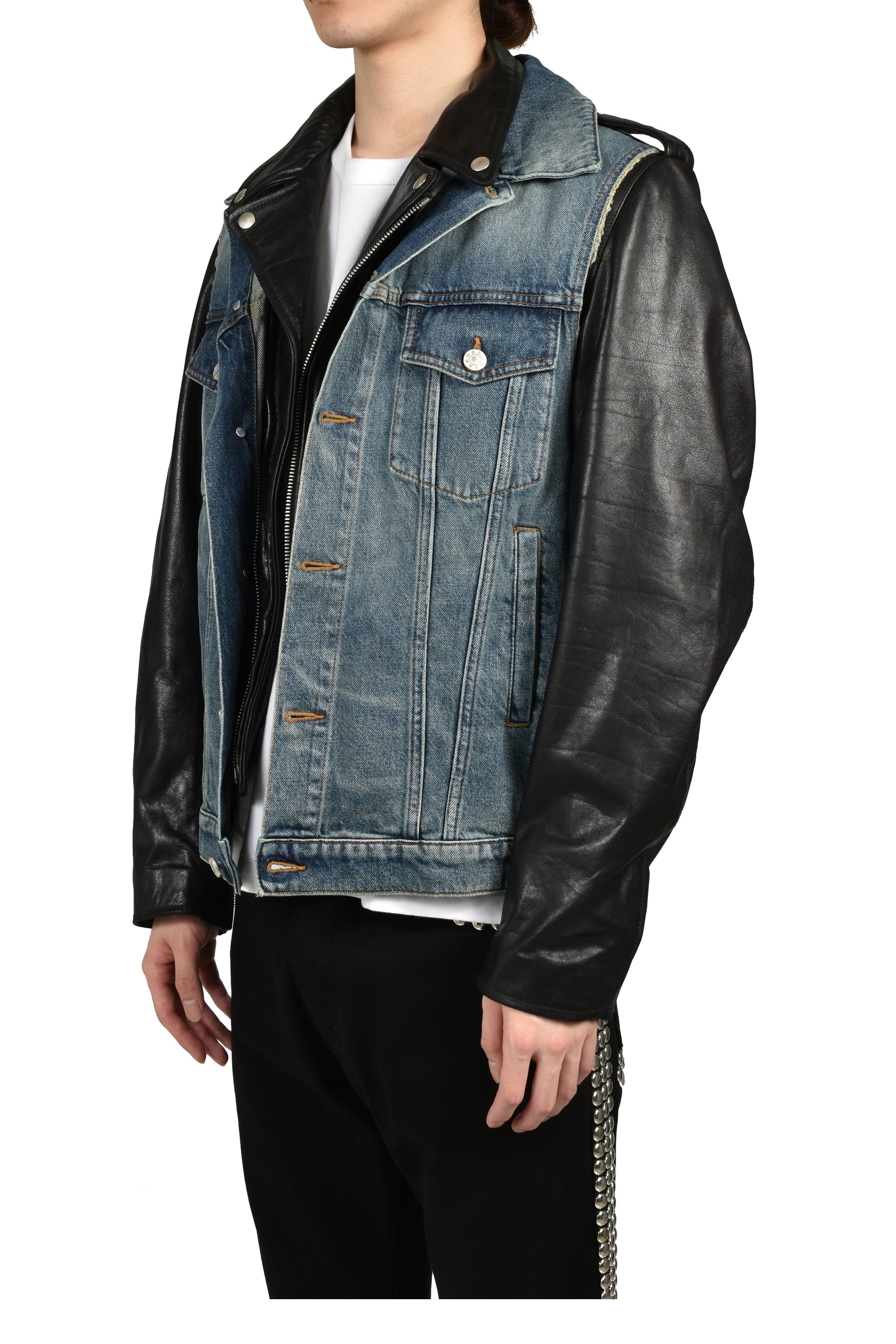 BIKERCLUB JACKET / BLACK MECHANIC BLUE