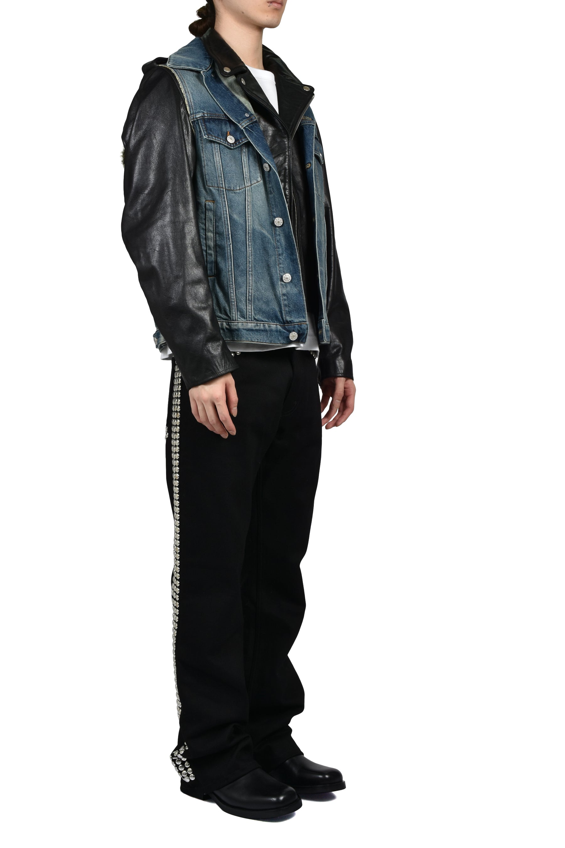 BIKERCLUB JACKET / BLACK MECHANIC BLUE