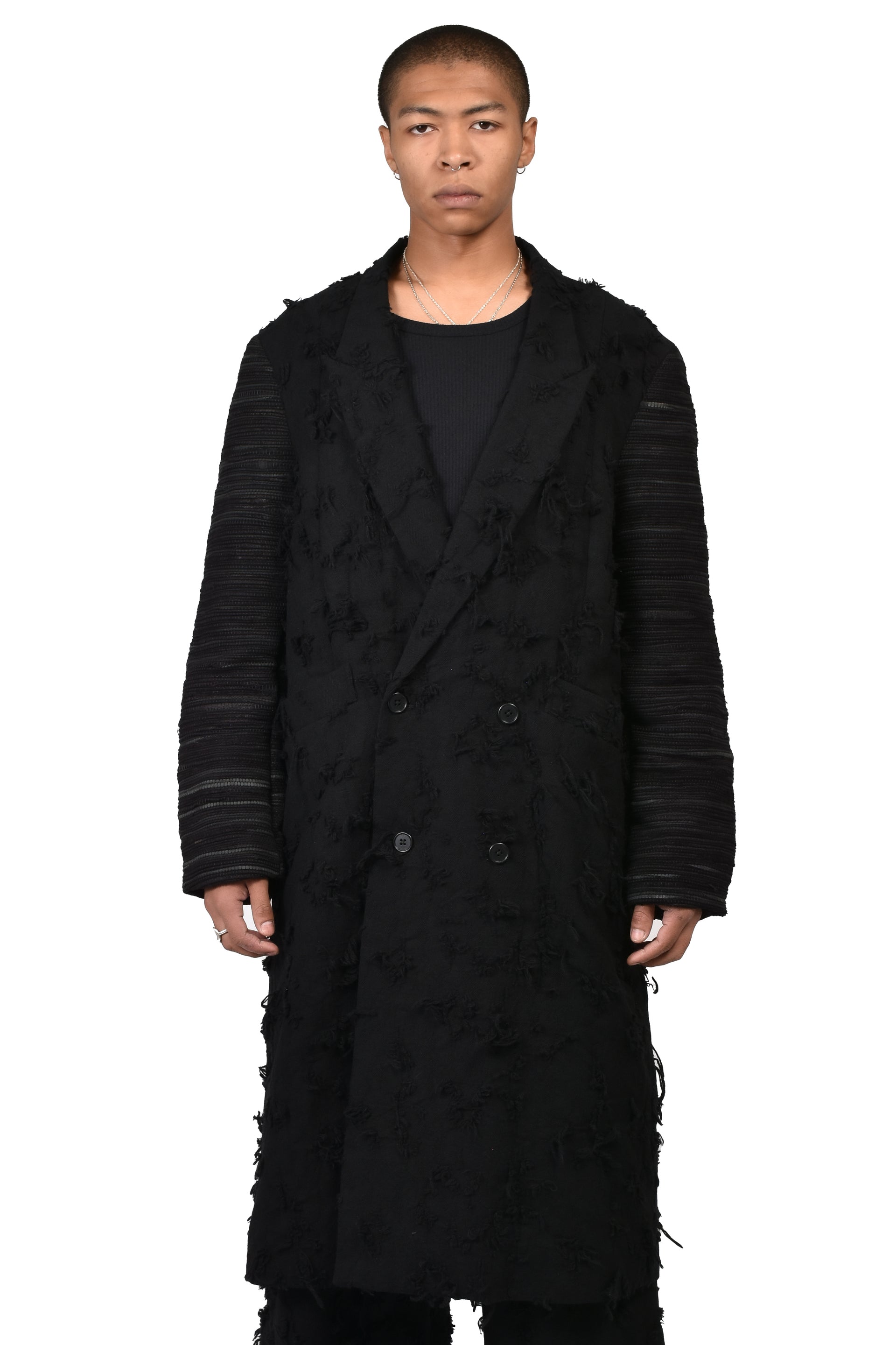 BORO JACQUARD OFFICER COAT / BLK