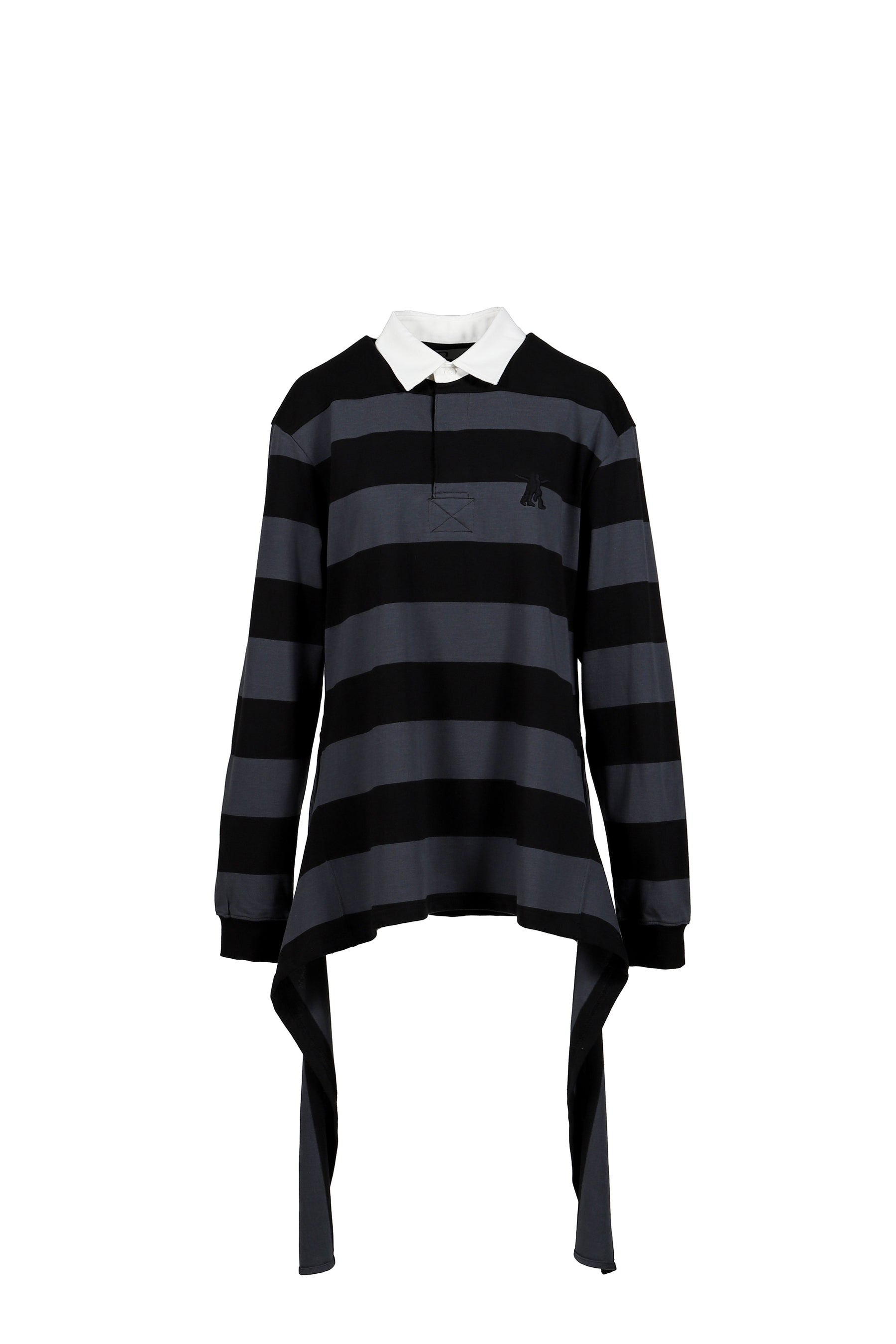 STRIPE TRIM RUGBY SHIRT / CHA 