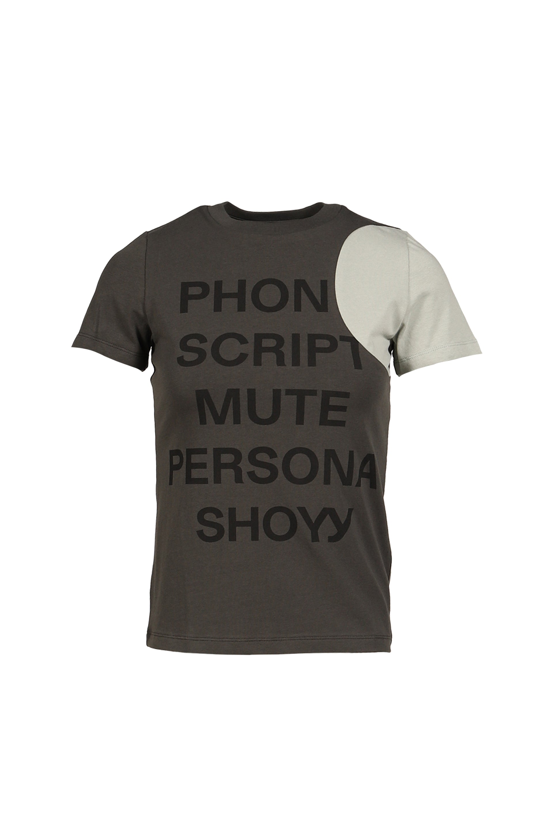 YY DOT TYPO TEE / CHARCOAL