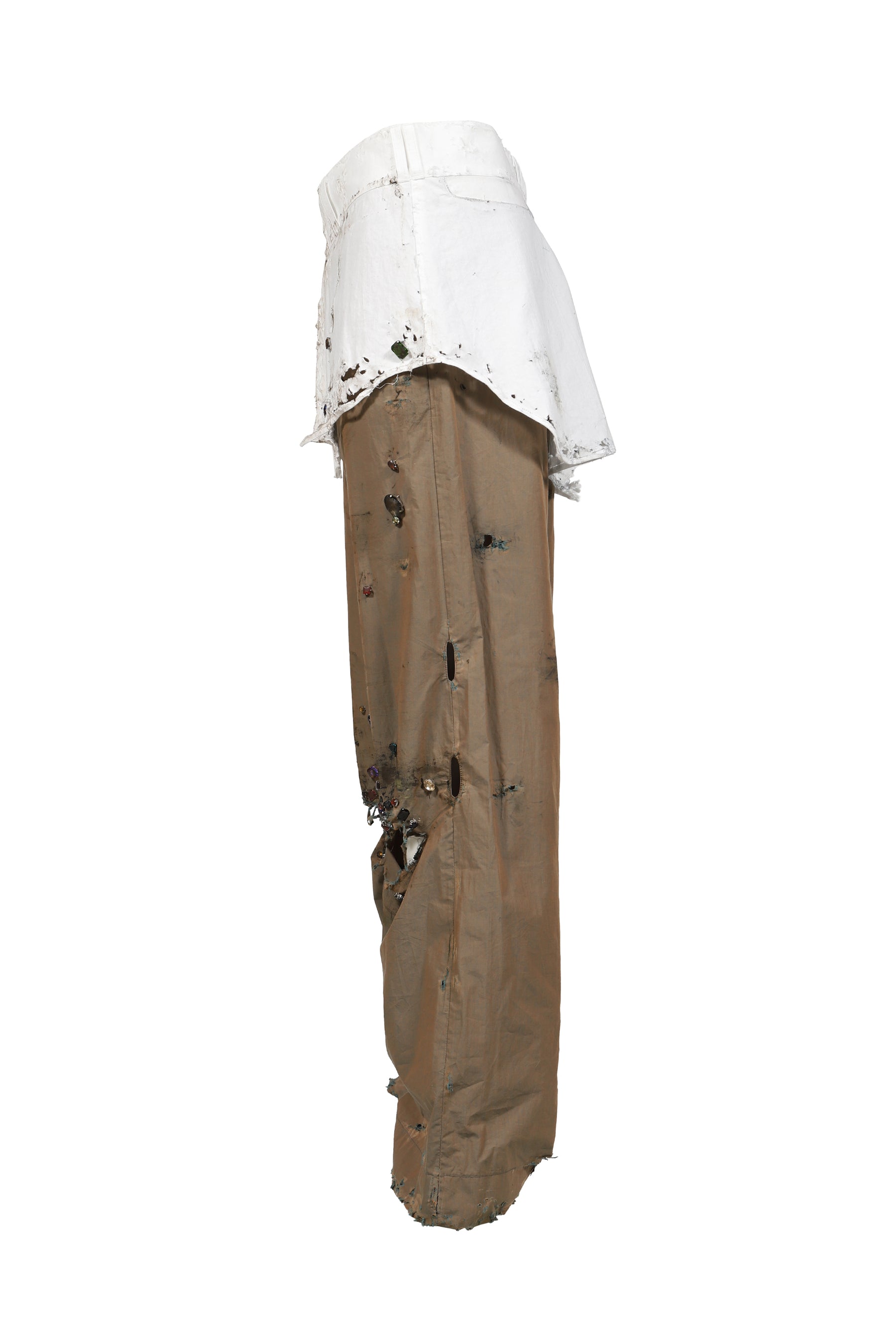 JIAN YE JIANYE SS26 × AUSKOU FANG PANTS / OLV - NUBIAN NUBIAN