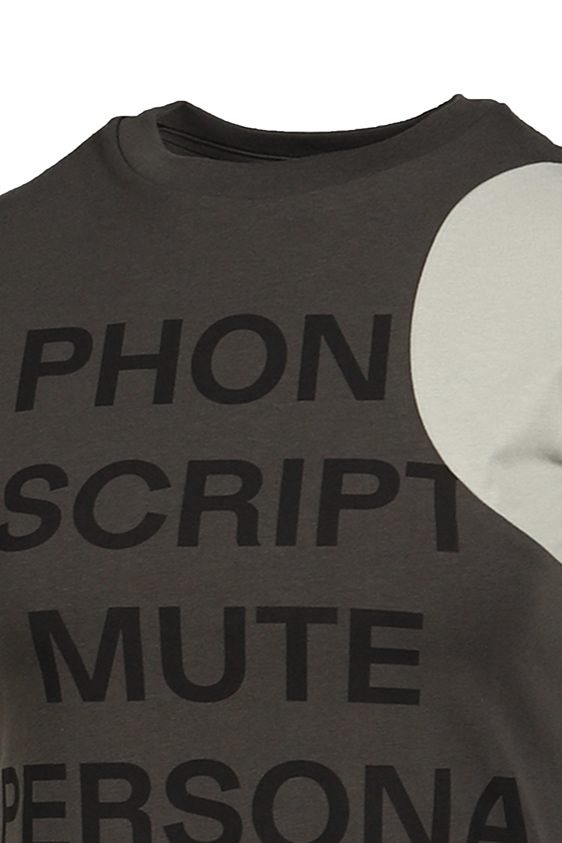 YY DOT TYPO TEE / CHARCOAL