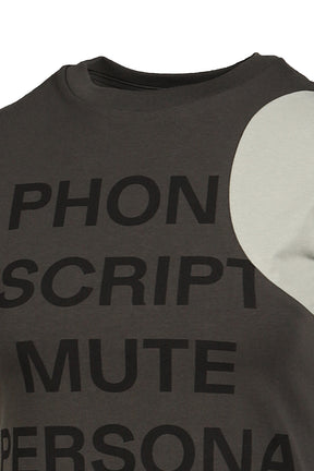 YY DOT TYPO TEE / CHARCOAL