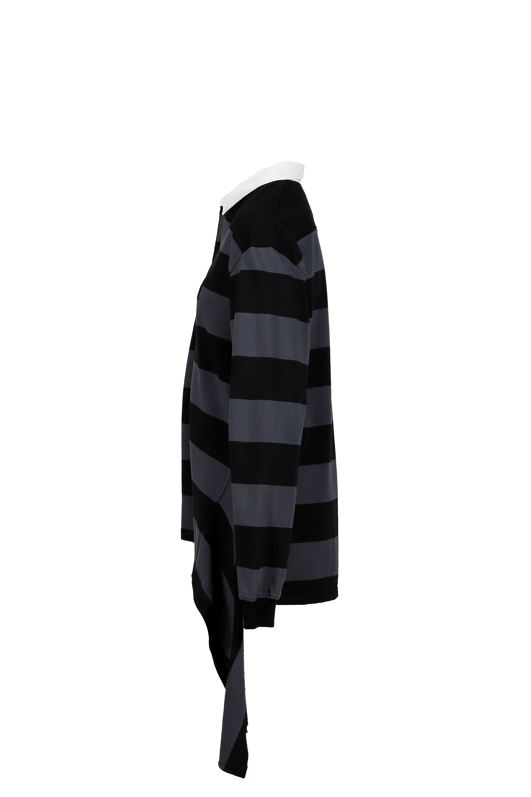 STRIPE TRIM RUGBY SHIRT / CHA 