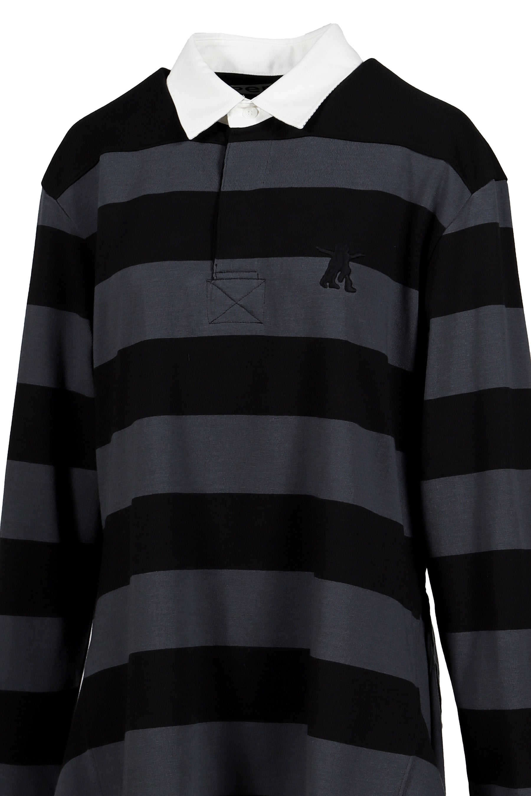 OPEN YY オープン ワイワイ FW25 STRIPE TRIM RUGBY SHIRT / CHA