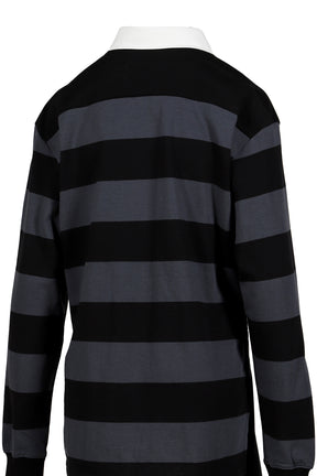 STRIPE TRIM RUGBY SHIRT / CHA 