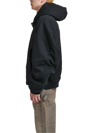 WORKWEAR SEAMLESS HOODED ZIP UP / BLK