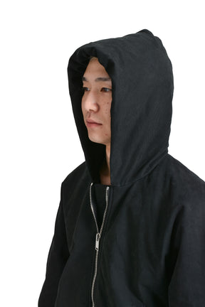 WORKWEAR SEAMLESS HOODED ZIP UP / BLK