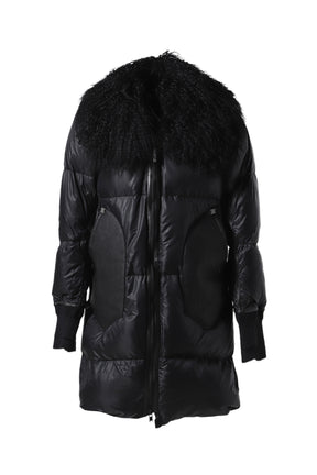 "ARROGANT" LONG DOWN JACKET / BLK