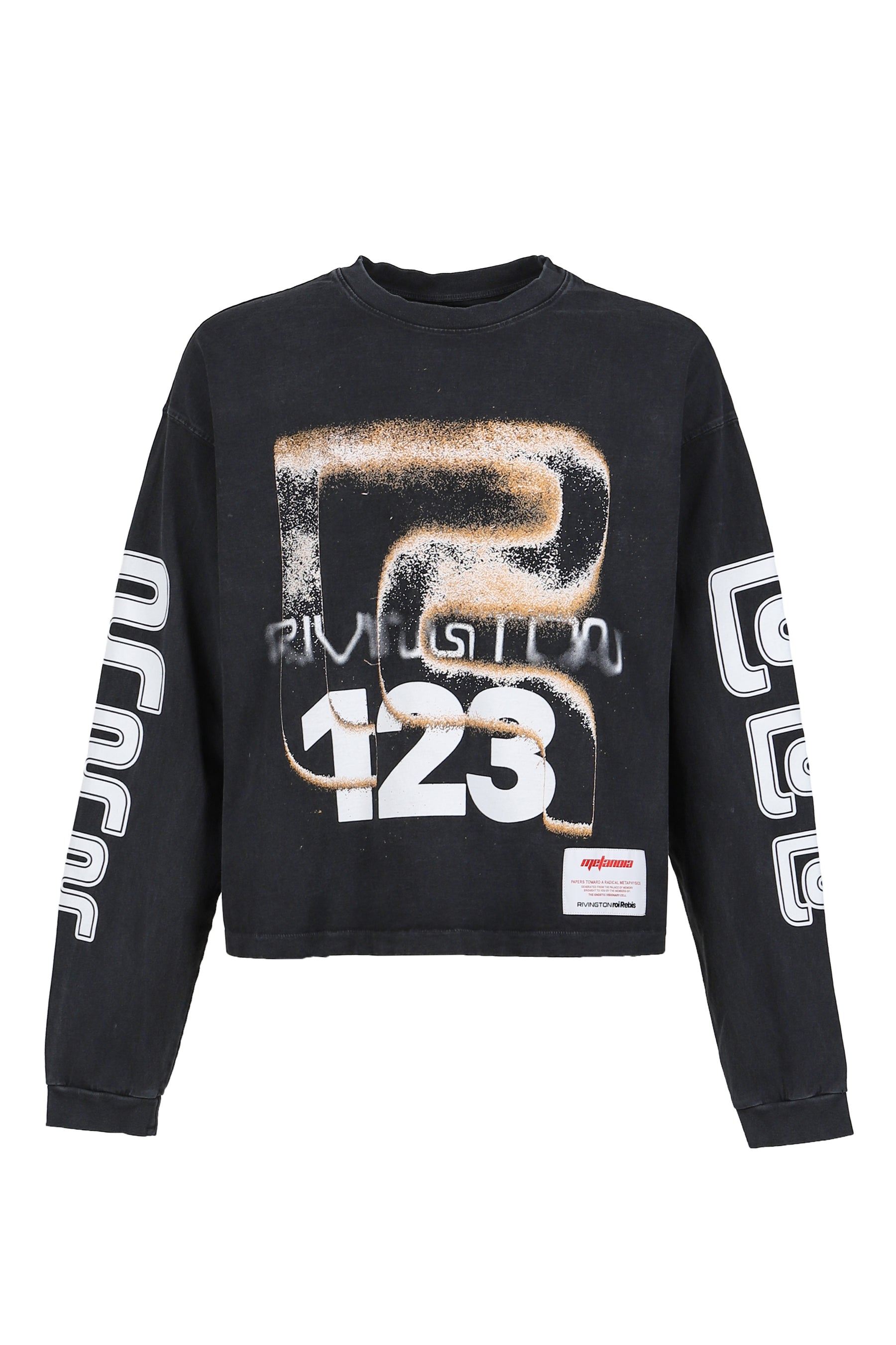 META ALMA CVA LS TEE / VTG BLK / RUST