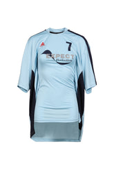 WOMEN'S HALF STRETCH FOOTBALL TOP / BLUE LIGHT BLUE