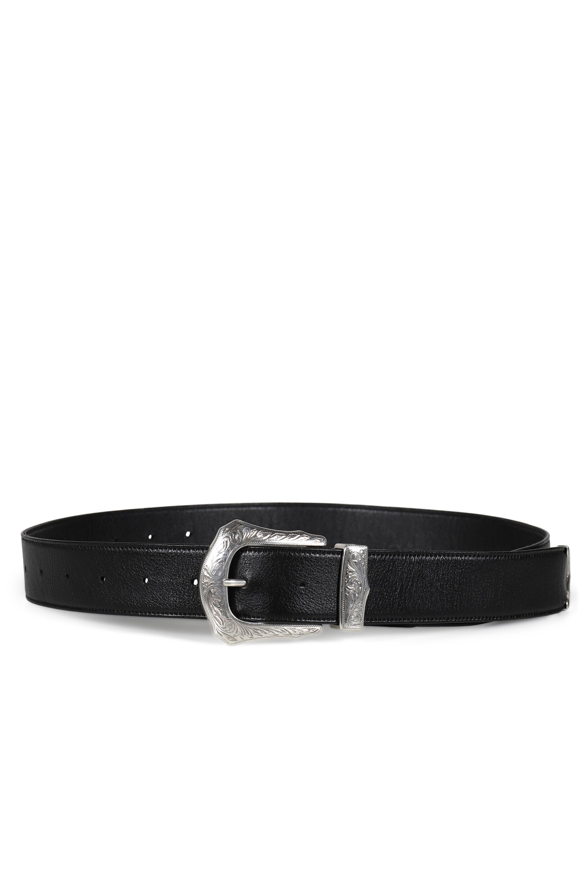 BUCKLE WIDE BELT / BLK