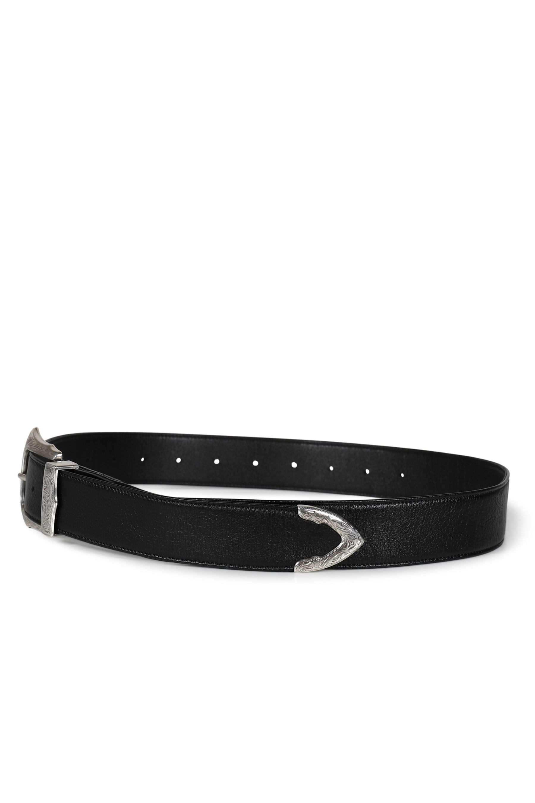 BUCKLE WIDE BELT / BLK