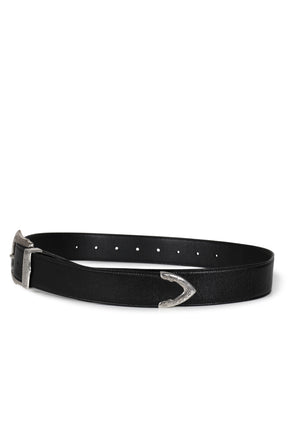 BUCKLE WIDE BELT / BLK