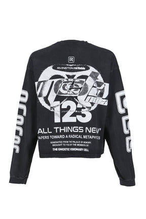 META ALMA CVA LS TEE / VTG BLK / RUST