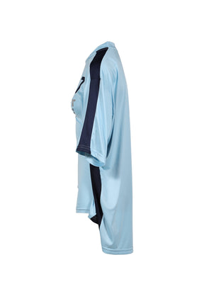 WOMEN'S HALF STRETCH FOOTBALL TOP / BLUE LIGHT BLUE