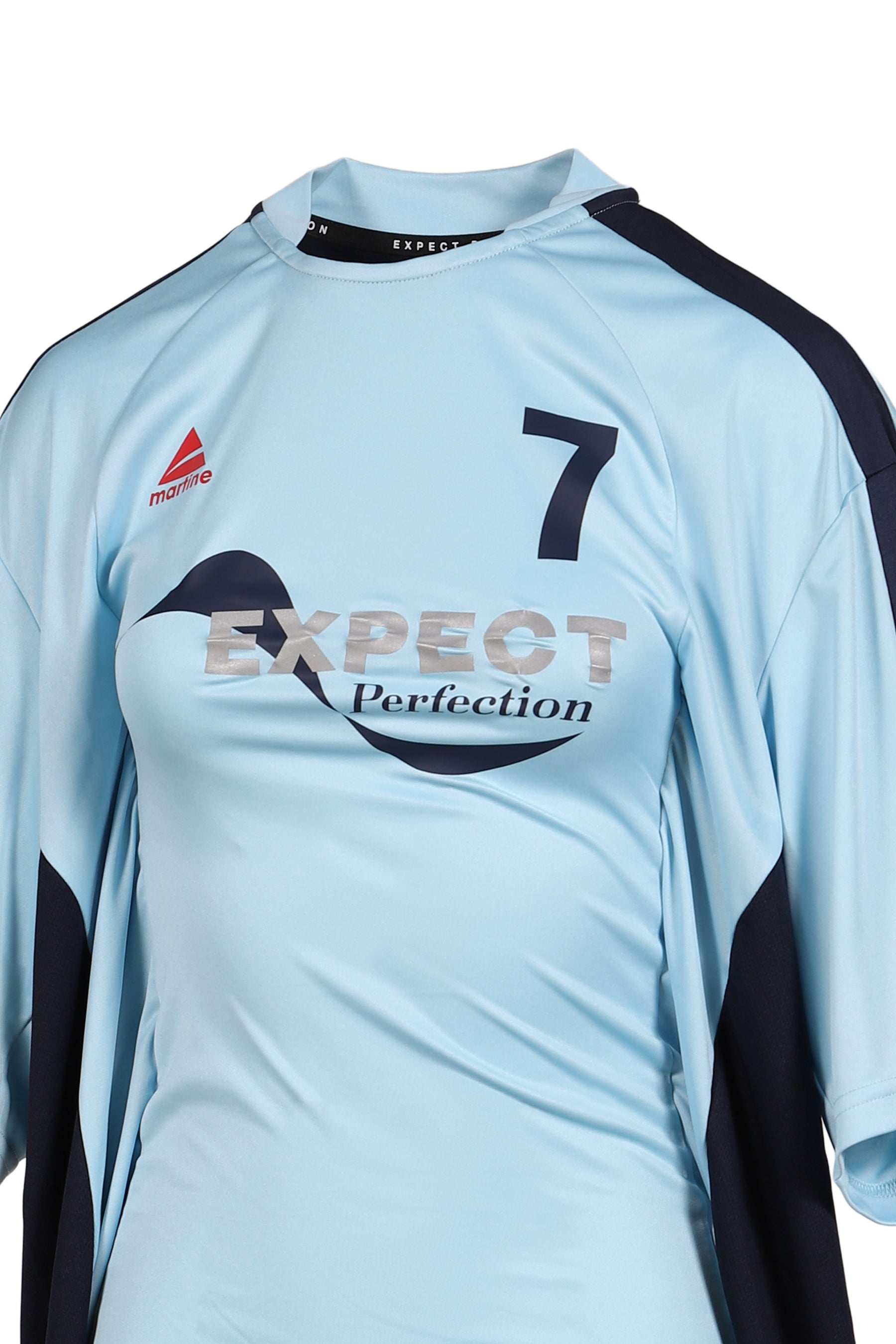 WOMEN'S HALF STRETCH FOOTBALL TOP / BLUE LIGHT BLUE