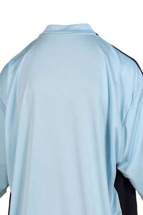 WOMEN'S HALF STRETCH FOOTBALL TOP / BLUE LIGHT BLUE