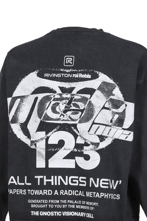 META ALMA CVA LS TEE / VTG BLK / RUST