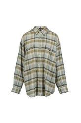 BOYFRIEND SHIRT/ TURQUOISE PLAID