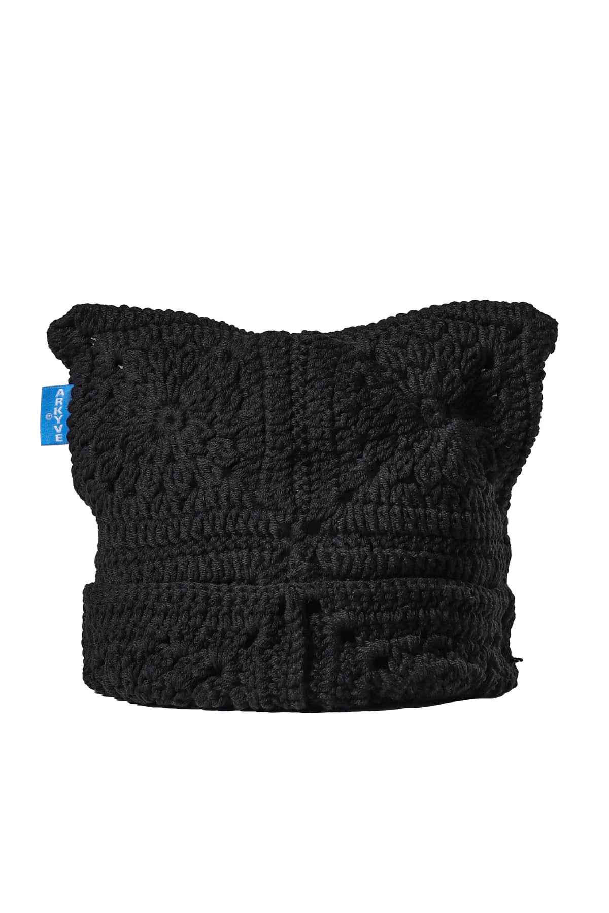 CROCHET CAT HAT / BLK