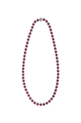 RED HALO TENNIS NECKLACE  / RED