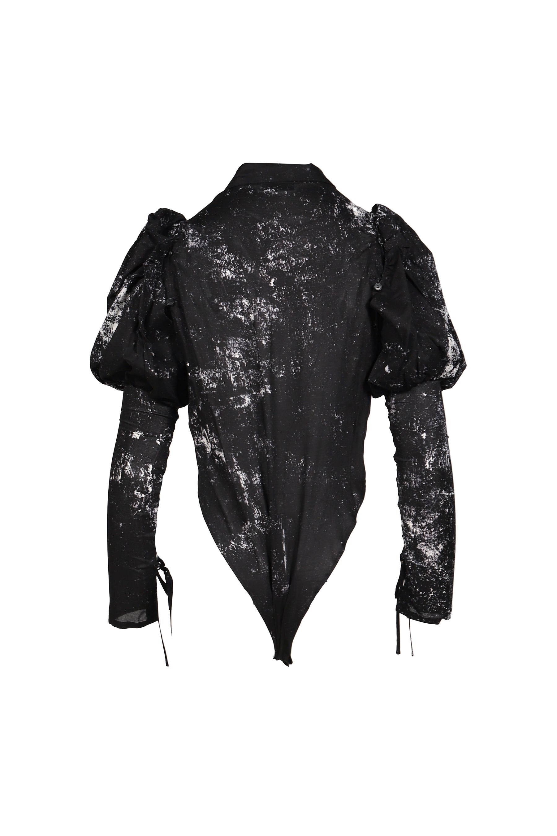 GALAXY PT LACE UP SLEEVE BLOUSE / BLK