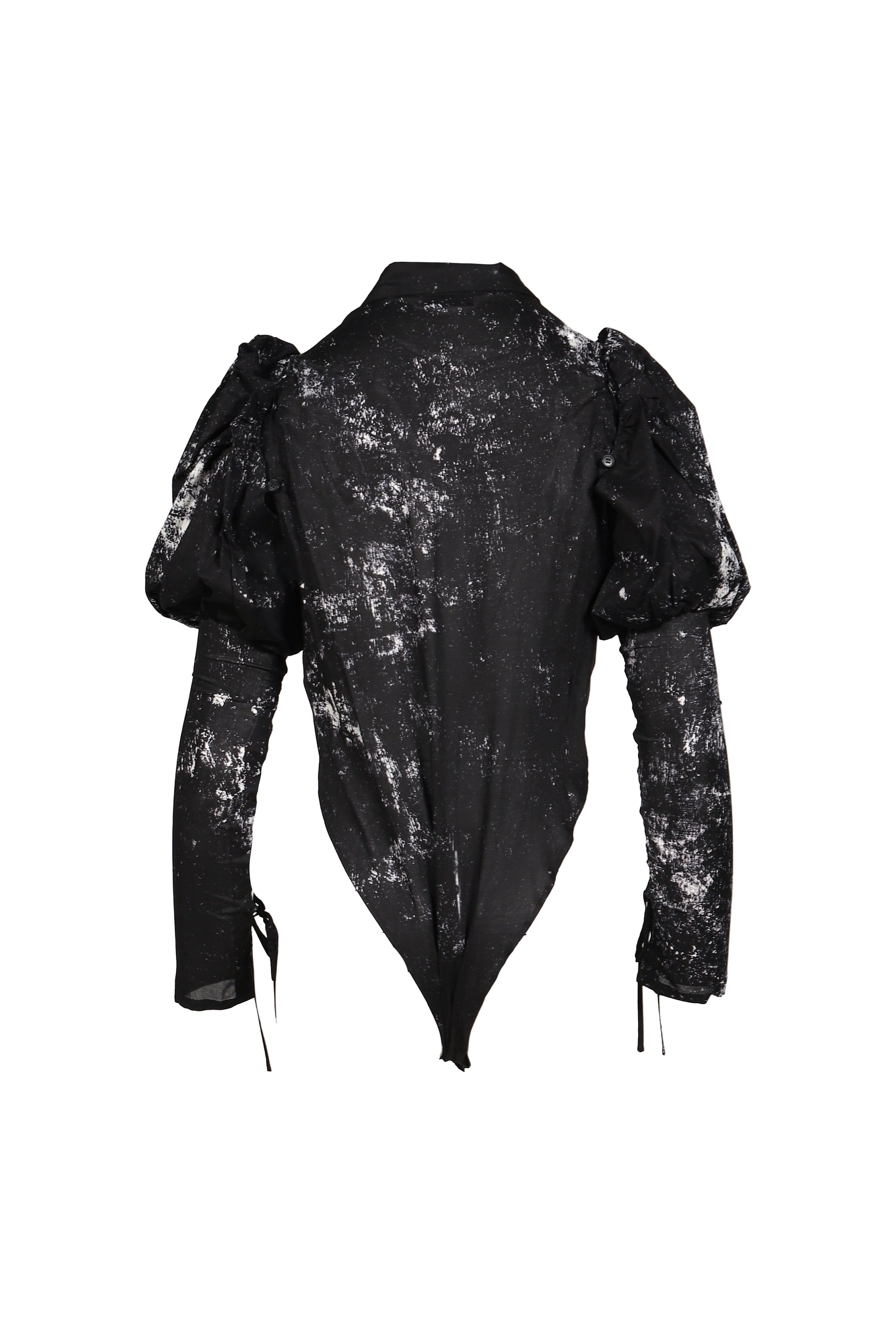 GALAXY PT LACE UP SLEEVE BLOUSE / BLK